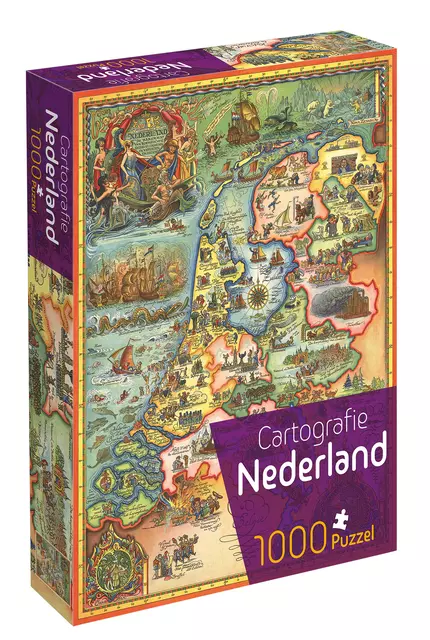 Een Puzzel Cartografie Nederland 1000 stukjes koop je bij Totaal Kantoor Goeree