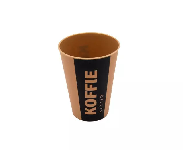 Een Beker IEZZY 180ml herbruikbaar Altijd Koffie 20 stuks bruin koop je bij EconOffice