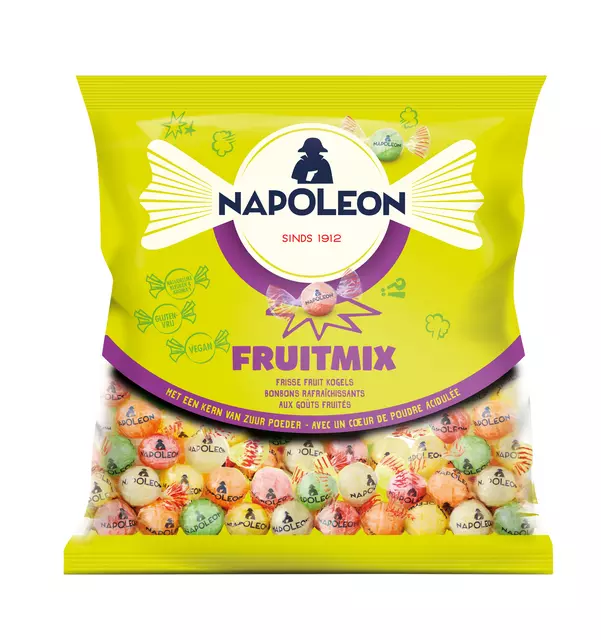 Een Snoep Napoleon fruitmix zak 1kg koop je bij Van Leeuwen Boeken- en kantoorartikelen