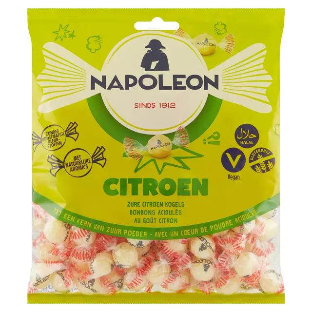 Een Snoep Napoleon citroen zak 1kg koop je bij Totaal Kantoor Goeree