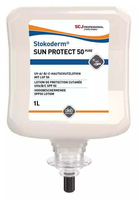 Een Zonnebrandlotion SCJ Stokoderm Sun Protect SPF 50 1liter koop je bij KantoorProfi België BV