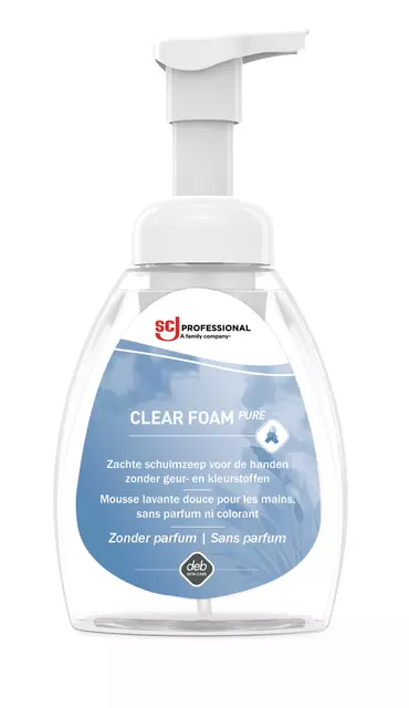 Een Handzeep SCJ Clear Foam Pure parfumvrij 250ml koop je bij Totaal Kantoor Goeree