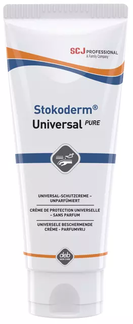 Een Handcrème SCJ Stokoderm Universal Pure parfumvrij 100ml koop je bij MV Kantoortechniek B.V.