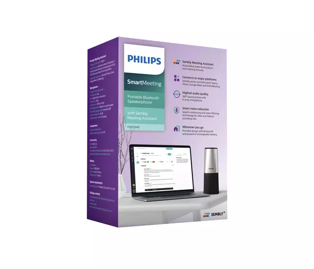 Een Draagbare vergadermicrofoon Philips SmartMeeting koop je bij Totaal Kantoor Goeree