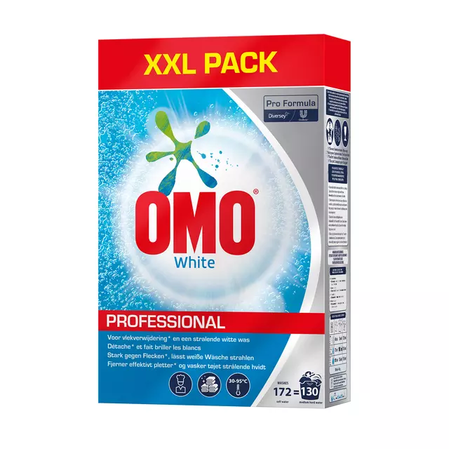 Een Wasmiddel Omo Pro Formula poeder wit 8.4kg 130 scoops koop je bij EconOffice