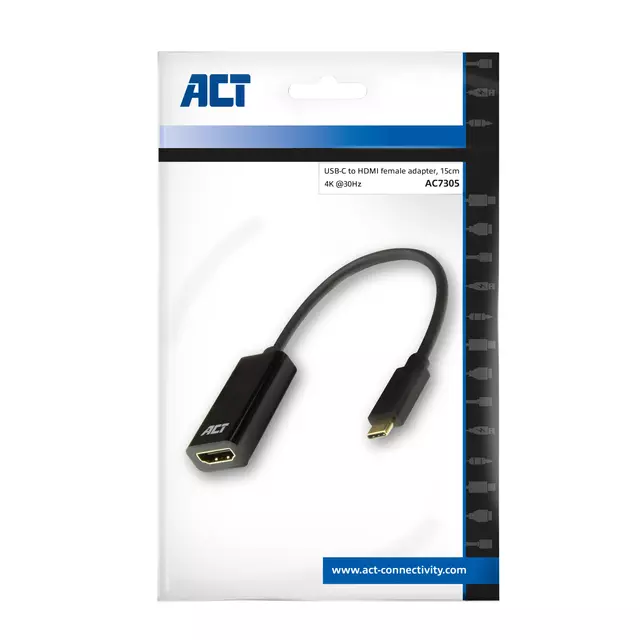 Een Adapter ACT USB-C naar HDMI 30Hz koop je bij EconOffice