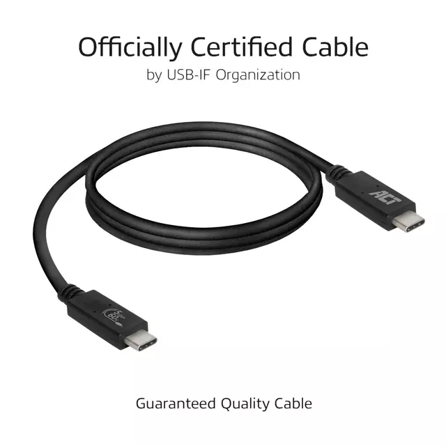 Een Kabel ACT USB 3.2 USB-C USB-IF gecertificeerd 2 meter koop je bij EconOffice