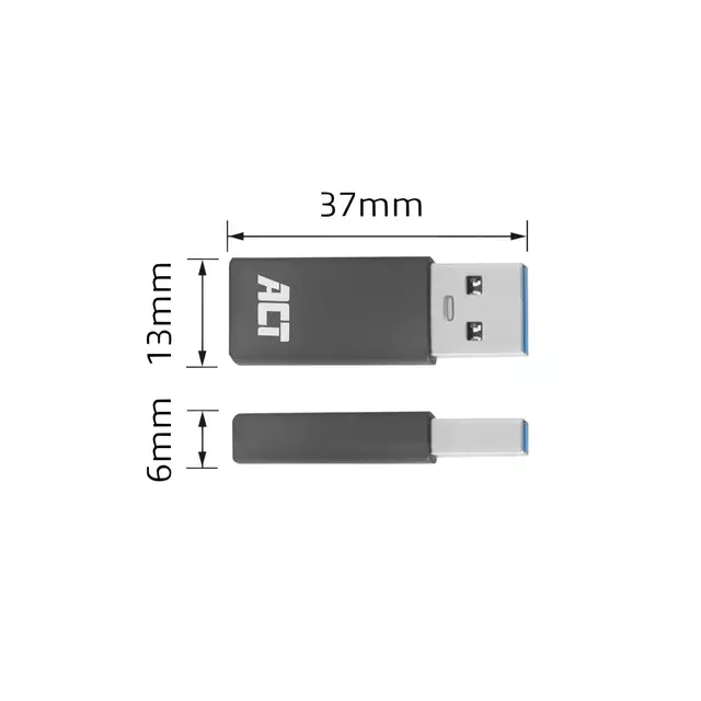 Een Adapter ACT USB-A naar USB-C koop je bij Totaal Kantoor Goeree