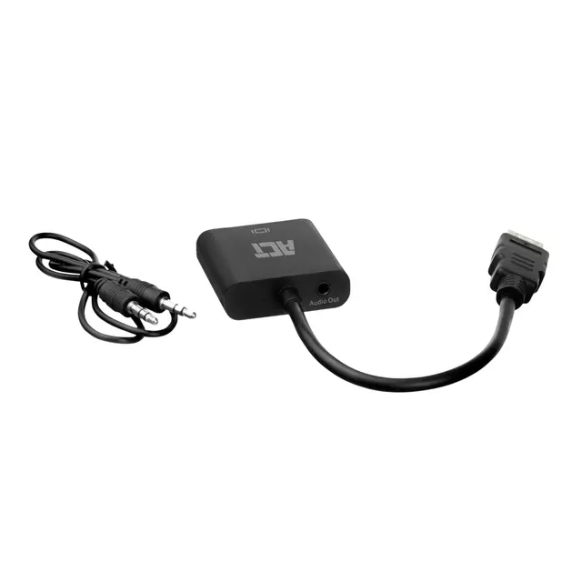 Een Adapter ACT HDMI naar VGA met audio koop je bij EconOffice