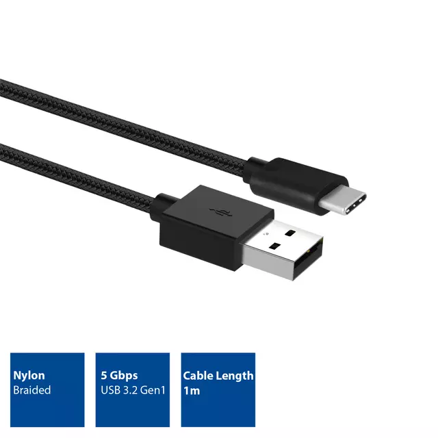 Een Kabel ACT USB 3.2 naar USB-C laad -en data 1 meter koop je bij EconOffice