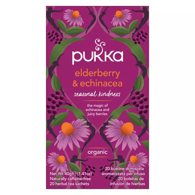 Thee Pukka elderberry en echinacea 20 zakjes