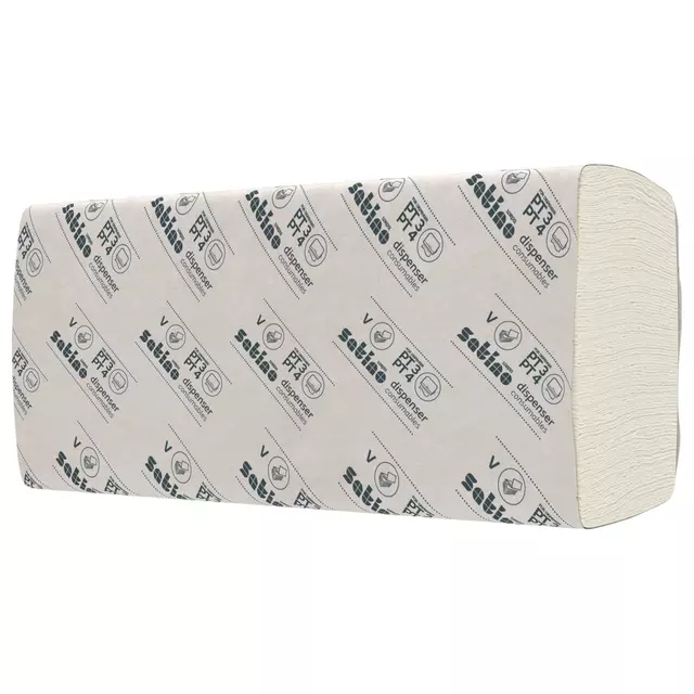 Een Handdoek Satino Comfort PT3 V-vouw 2-laags 250x230mm 20x160vel wit 277200 koop je bij EconOffice