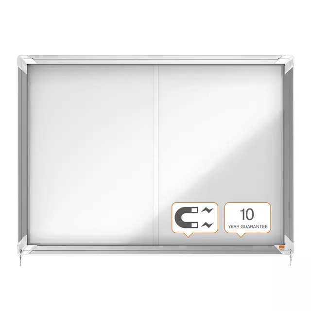 Een Binnenvitrine Nobo Premium Plus 8x A4 schuifdeur magnetisch koop je bij EconOffice