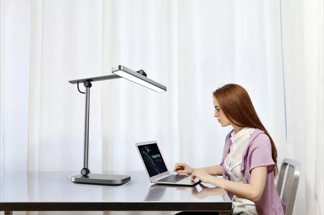 Een Bureaulamp Unilux Pureline led grijs koop je bij EconOffice