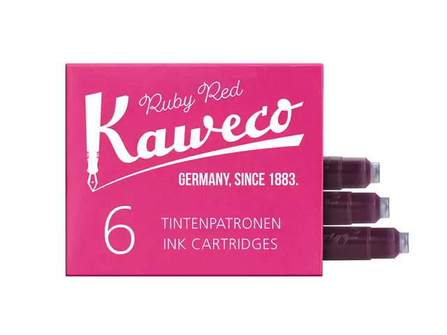 Een Inktpatroon Kaweco rood doosje à 6 stuks koop je bij KantoorProfi België BV