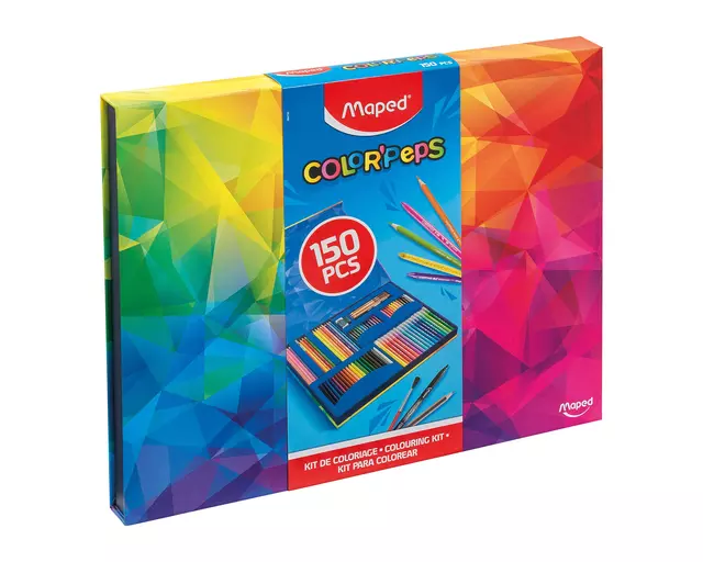 Een Tekenset Maped Color'Peps 150-delig assorti koop je bij Van Hoye Kantoor BV