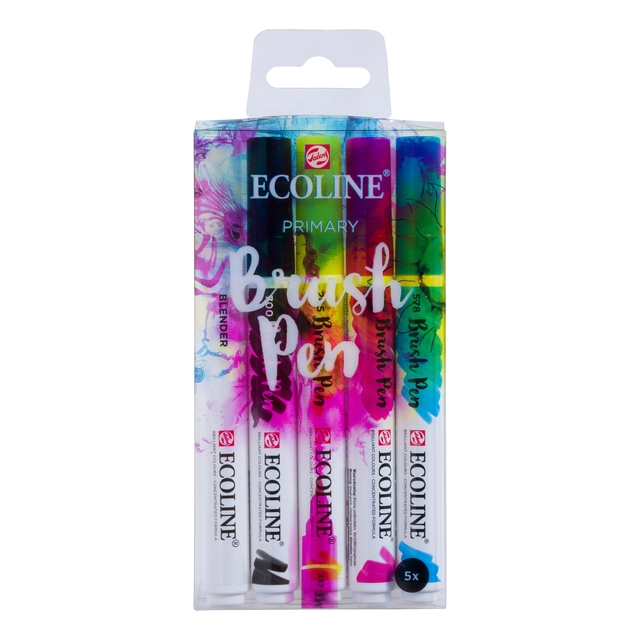 Een Brushpen Talens Ecoline set á 5 stuks primair koop je bij KantoorProfi België BV