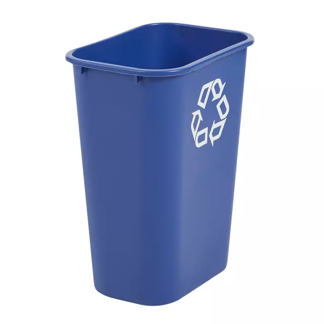 Een Papierbak Rubbermaid recycling groot 39L blauw koop je bij EconOffice