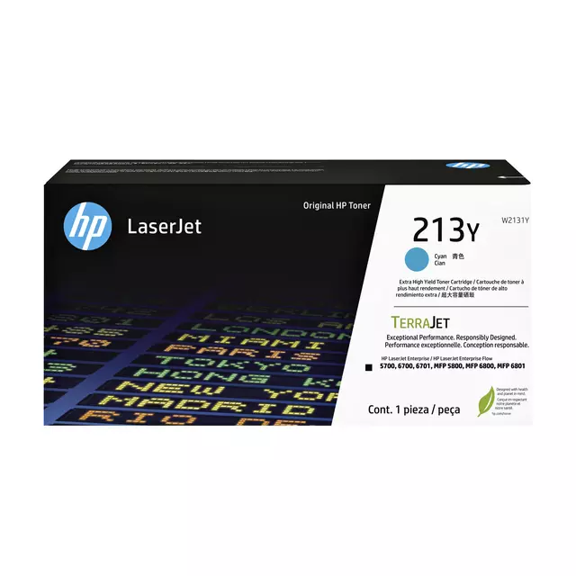 Een Tonercartridge HP W2131Y 213Y blauw koop je bij QuickOffice BV