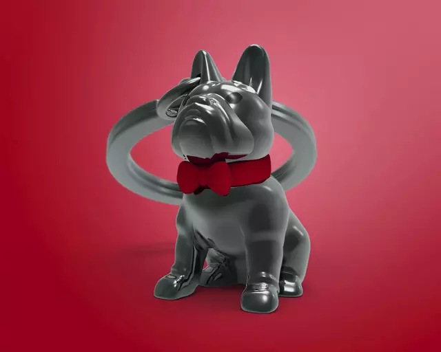 Een Sleutelhanger Metalmorphose bull-dog koop je bij Van Leeuwen Boeken- en kantoorartikelen