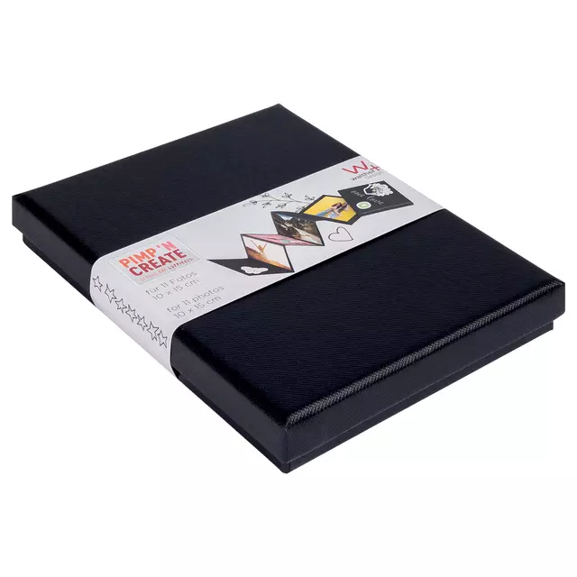 Een Leporello box walther design 11 foto's formaat 10x15cm zwart koop je bij KantoorProfi België BV