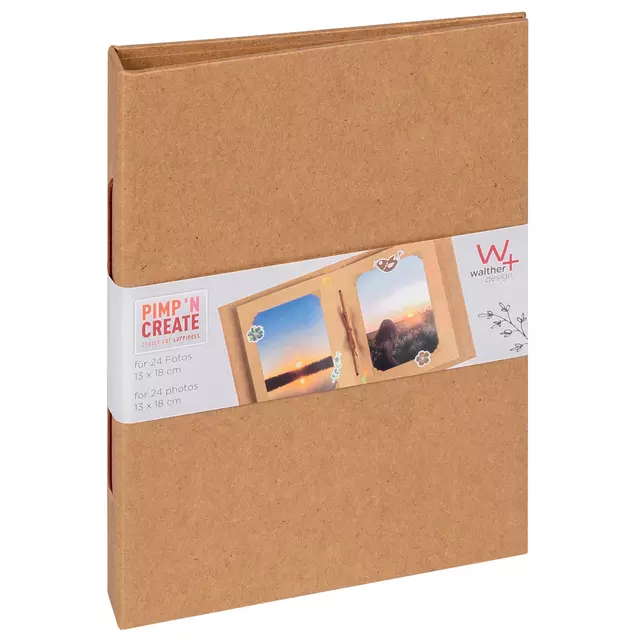 Een Fotoalbum walther design mini 24 foto's 13x18cm verticaal kraft koop je bij L&N Partners voor Partners B.V.