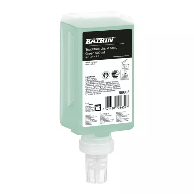 Een Handzeep Katrin Green vloeibaar touchfree 500ml 86603 koop je bij Unimark Office B.V.