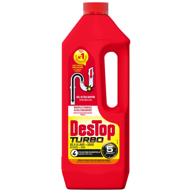 Een Afvoerontstopper Destop Turbo Gel 1L koop je bij Omnia 4 Office