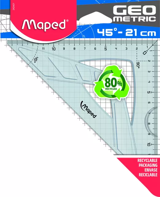 Een Geodriehoek Maped Geometric 21cm koop je bij Totaal Kantoor Goeree
