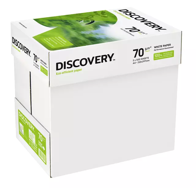 Een Kopieerpapier Discovery A4 70gr wit 500vel koop je bij Van Leeuwen Boeken- en kantoorartikelen