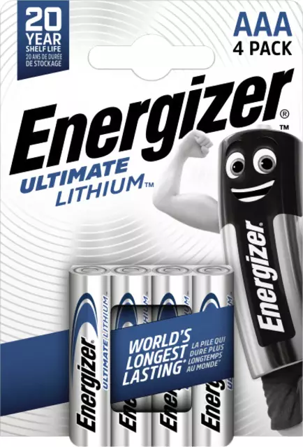 Een Batterij Energizer Ultimate Lithium 4xAAA koop je bij Kantoorvakhandel van der Heijde