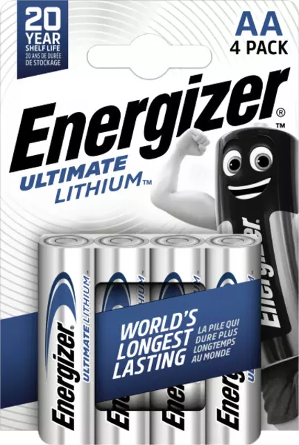 Een Batterij Energizer Ultimate Lithium 4xAA koop je bij Totaal Kantoor Goeree