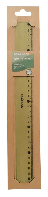 Een Liniaal Econovo 30cm blister à 1 stuk koop je bij Totaal Kantoor Goeree