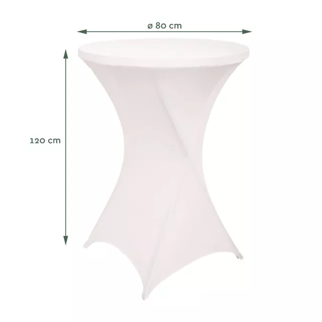 Een Tafelrok BRASQ voor statafel 80cm wit koop je bij L&N Partners voor Partners B.V.