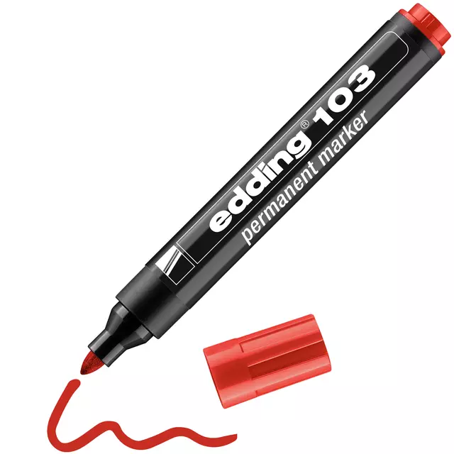 Een Viltstift edding 103 rond medium rood koop je bij Tonerinktshop