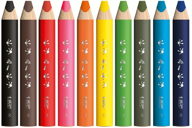 Een Kleurpotloden Bickids Multi Surface Class incl 2 puntenslijpers assorti 10 kleuren pak à 40 stuks koop je bij Van Leeuwen Boeken- en kantoorartikelen