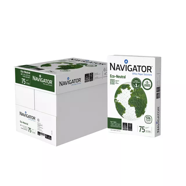 Een Kopieerpapier Navigator Eco-Neutral A4 75gr wit 500vel koop je bij KantoorProfi België BV
