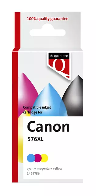 Een Inktcartridge Quantore alternatief tbv Canon Cl-576XL kleur koop je bij Van Hoye Kantoor BV