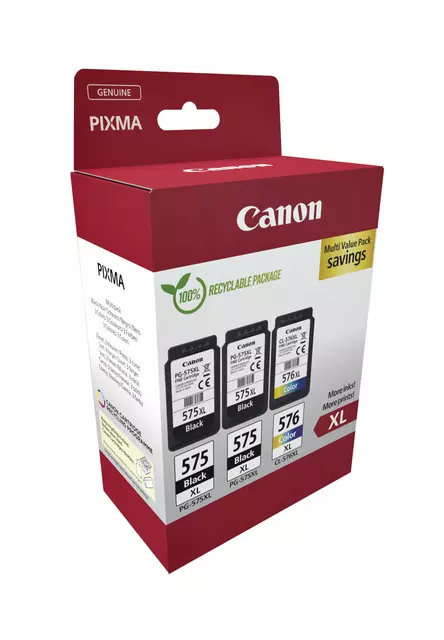 Buy your Inktcartridge Canon PG-575XL + CL-576XL 2x zw+kleur at QuickOffice BV