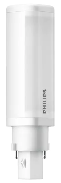 Een Ledlamp Philips CorePro G24D-1 2pin 4.5W 475lumen 3000K warm wit koop je bij EconOffice