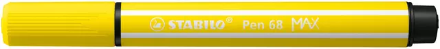 Een Viltstift STABILO Pen 68/24 Max citroengeel koop je bij Van Leeuwen Boeken- en kantoorartikelen