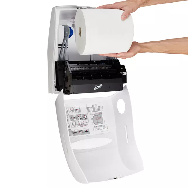 Een Distributeur essuie-mains Kimberly Clark 9960 avec capteur blanc koop je bij Van Hoye Kantoor BV