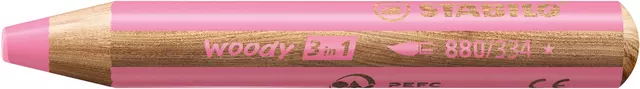 Een Kleurpotloden STABILO 880 woody 3 in 1 multitalent roze koop je bij KantoorProfi België BV