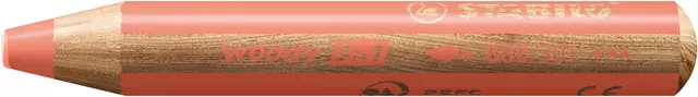 Een Kleurpotloden STABILO 880 woody 3 in 1 multitalent pastel rood koop je bij Totaal Kantoor Goeree
