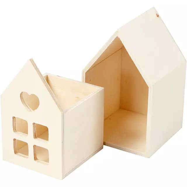 Een Huis met lade Creativ Company 10.8x6.8 cm hout koop je bij KantoorProfi België BV