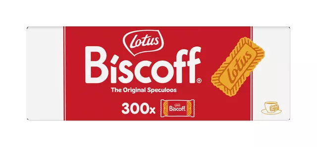 Een Koekjes Lotus Biscoff speculoos doos 300 stuks koop je bij Van Hoye Kantoor BV