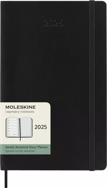 Een Agenda 2025 Moleskine 12M Planner Weekly 7dagen/1pagina large sc black koop je bij EconOffice