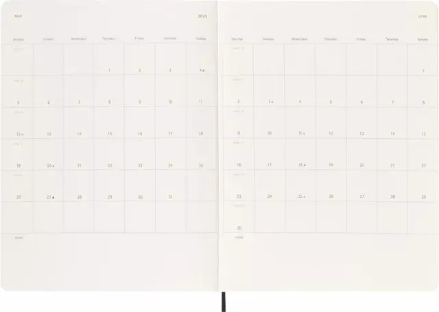 Agenda 2024/2025 Moleskine 18M Planner Weekly 7dagen/1pagina extra large sc black