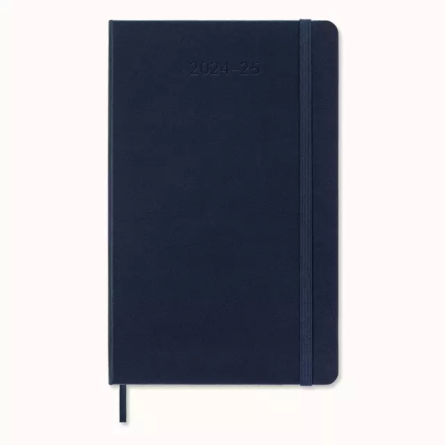 Een Agenda 2024/2025 Moleskine 18M Planner Weekly 7dagen/1pagina large hc sapphire blue koop je bij Van Hoye Kantoor BV