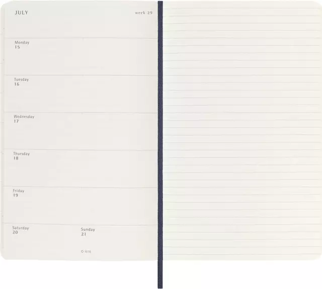 Een Agenda 2024/2025 Moleskine 18M Planner Weekly 7dagen/1pagina large sc sapphire blue koop je bij Omnia 4 Office